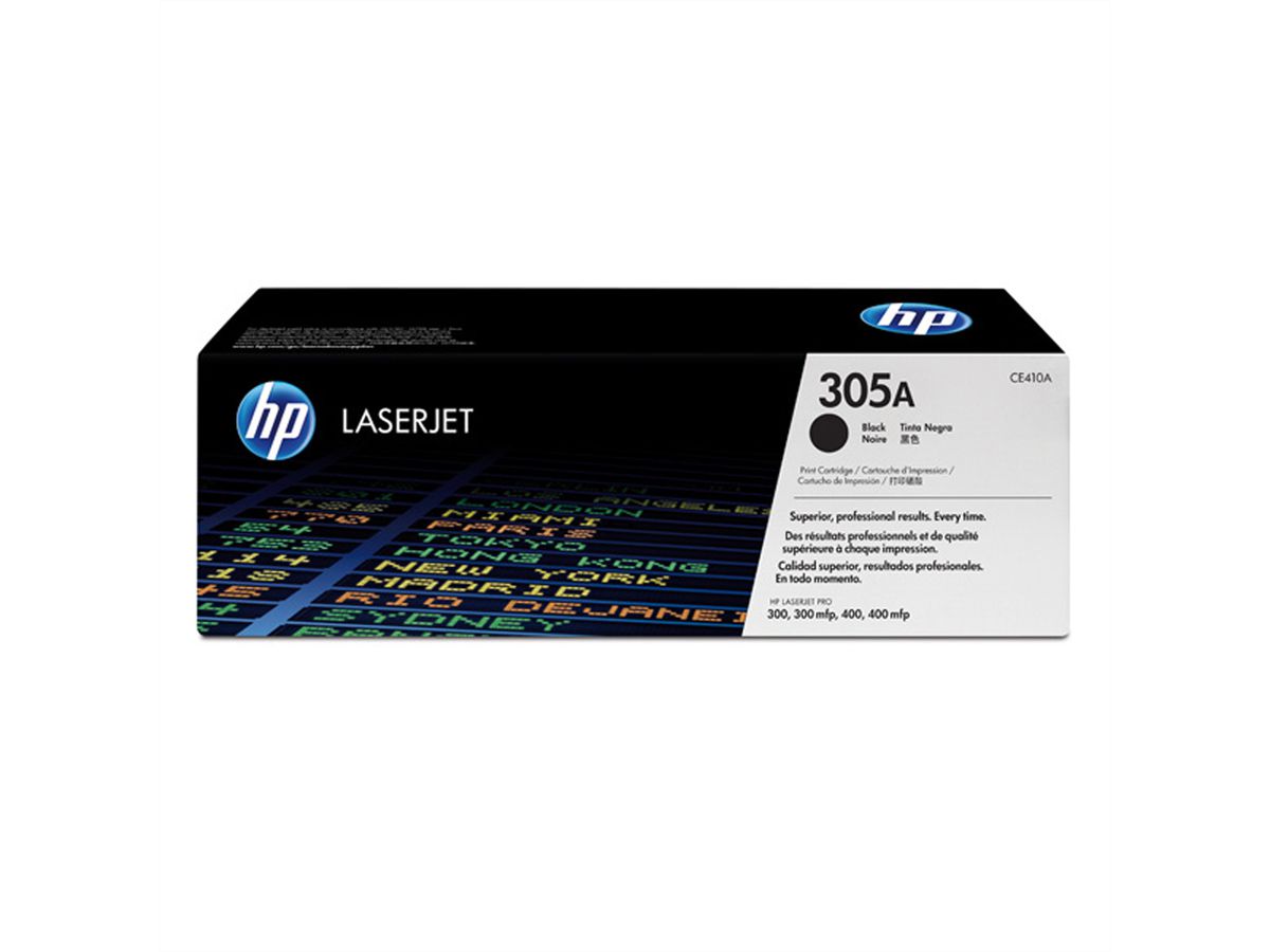 CE410A, HP Color LaserJet zwarte printcartridge, #305A, ca. 2200 pagina's, voor HP LaserJet Pro 300 Color M351a / LaserJet Pro 300 Color MFP M375nw / LaserJet Pro 400 Color M451 / LaserJet Pro 400 Color MFP M475