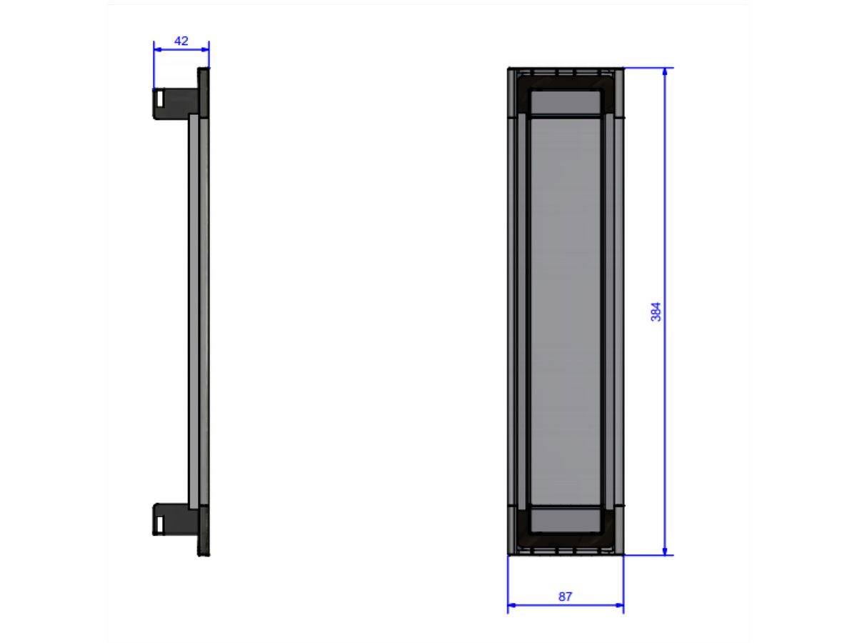 BACHMANN POWER FRAME COVER 6-voudig met deksel zwart