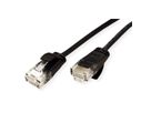 ROLINE UTP Data Center Patch Cord Cat.6A (Class EA), LSOH, Slim, black, 0.5 m