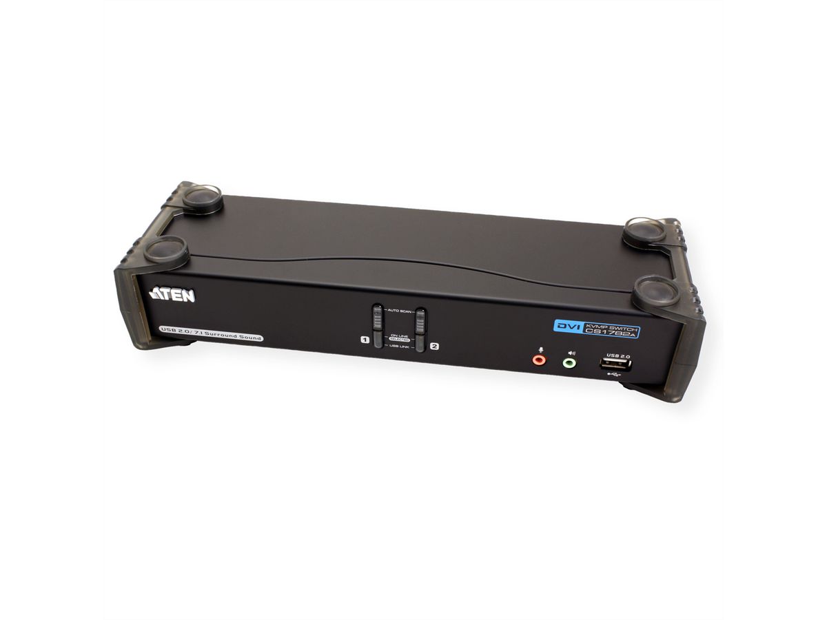 ATEN CS1782A KVM Switch Dual-Link DVI, USB, Audio, 2-Poorts