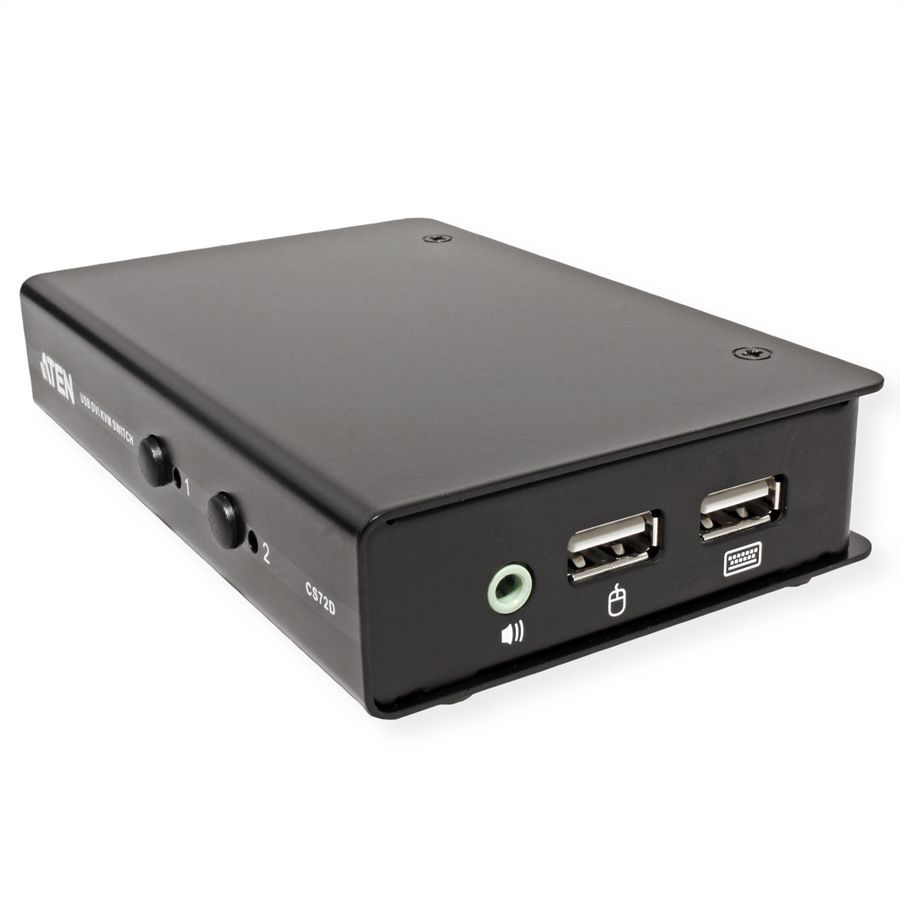 ATEN CS72D KVM Switch DVI, USB, Audio, 2-Poorts