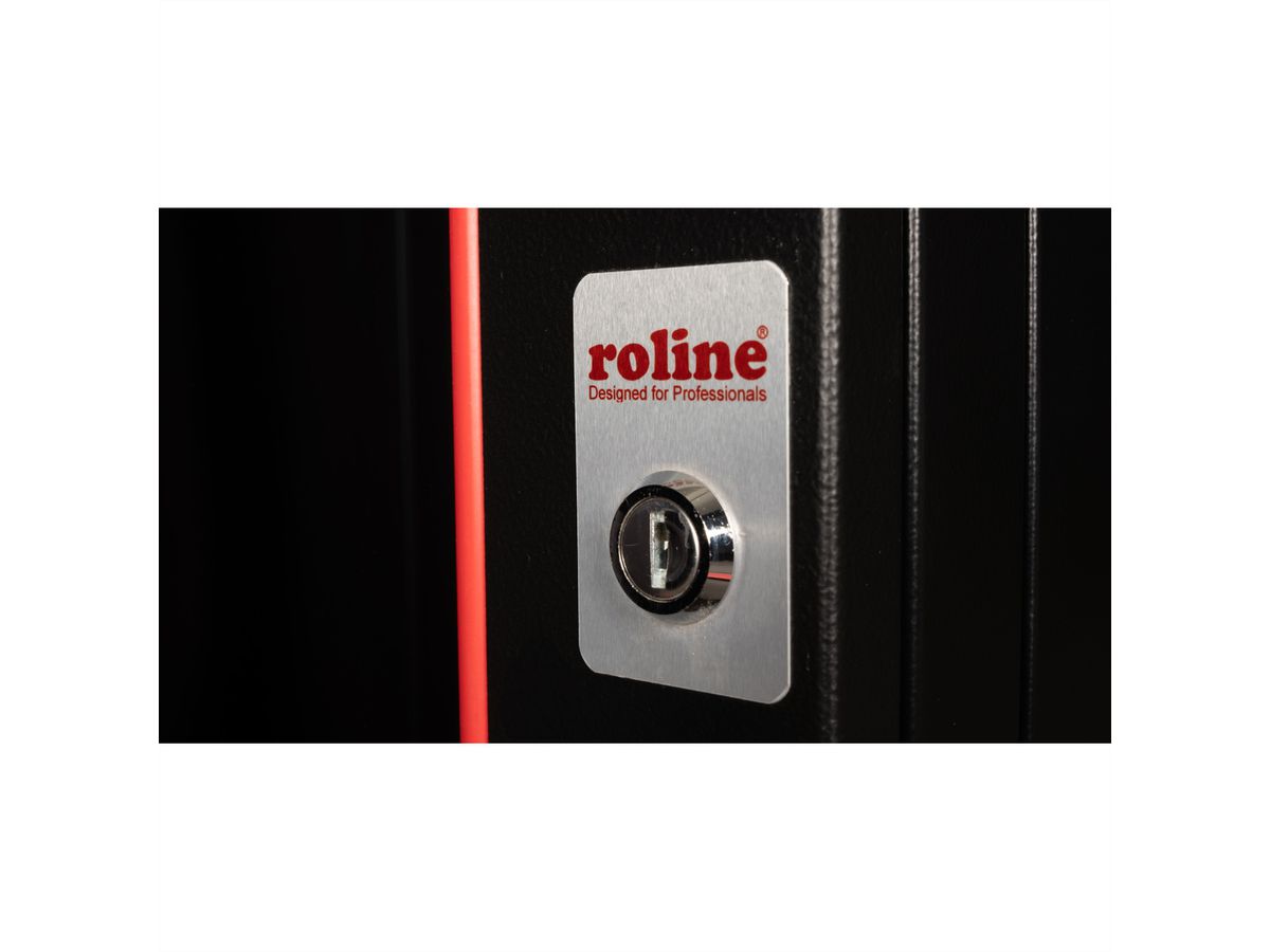 ROLINE 19-inch wall-mounted housing Pro 20 U, 600x600 WxD two-piece swivelling black