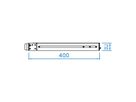 KEYBOARD DRAWER 1U UK RAL9005 EXT SLIDE