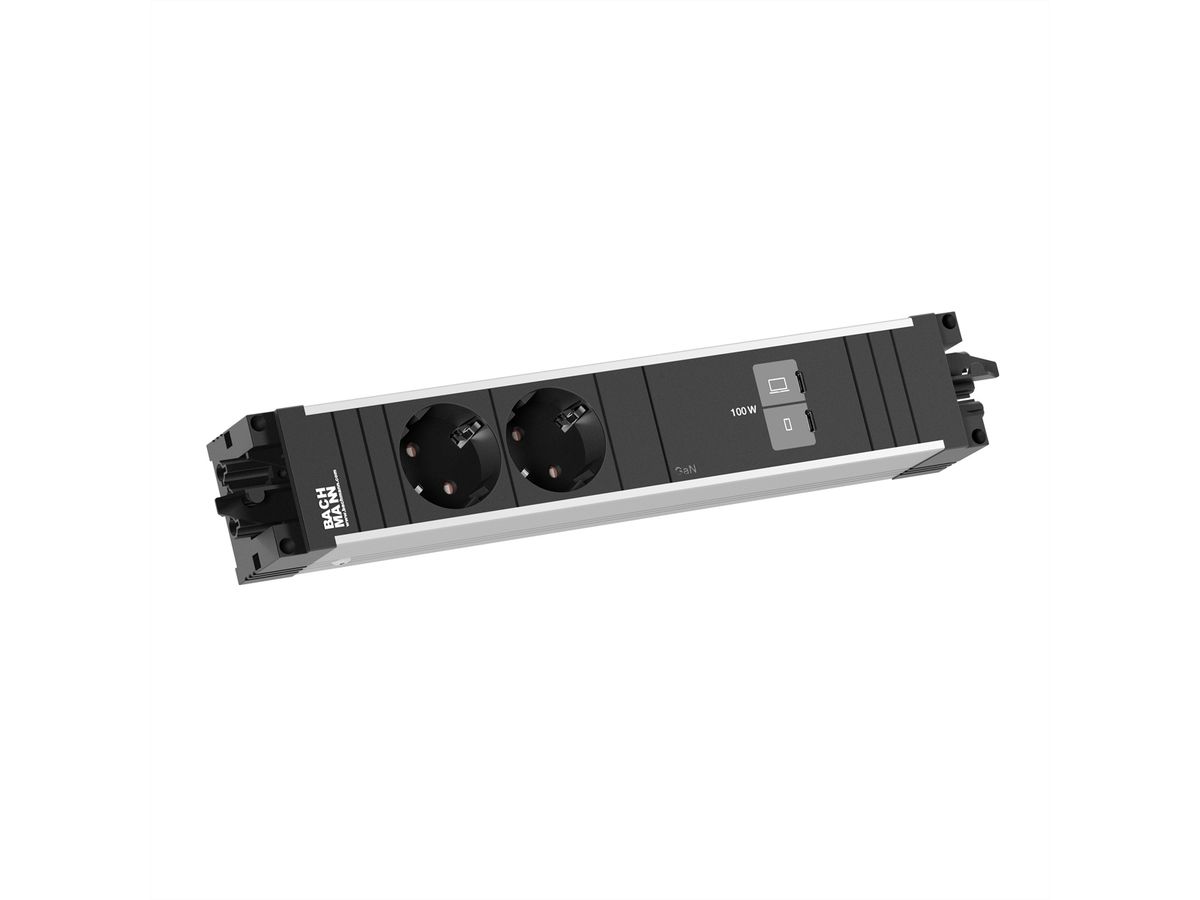 BACHMANN STEP ALU 2xCEE7/3, 1xUSB C/C 100W