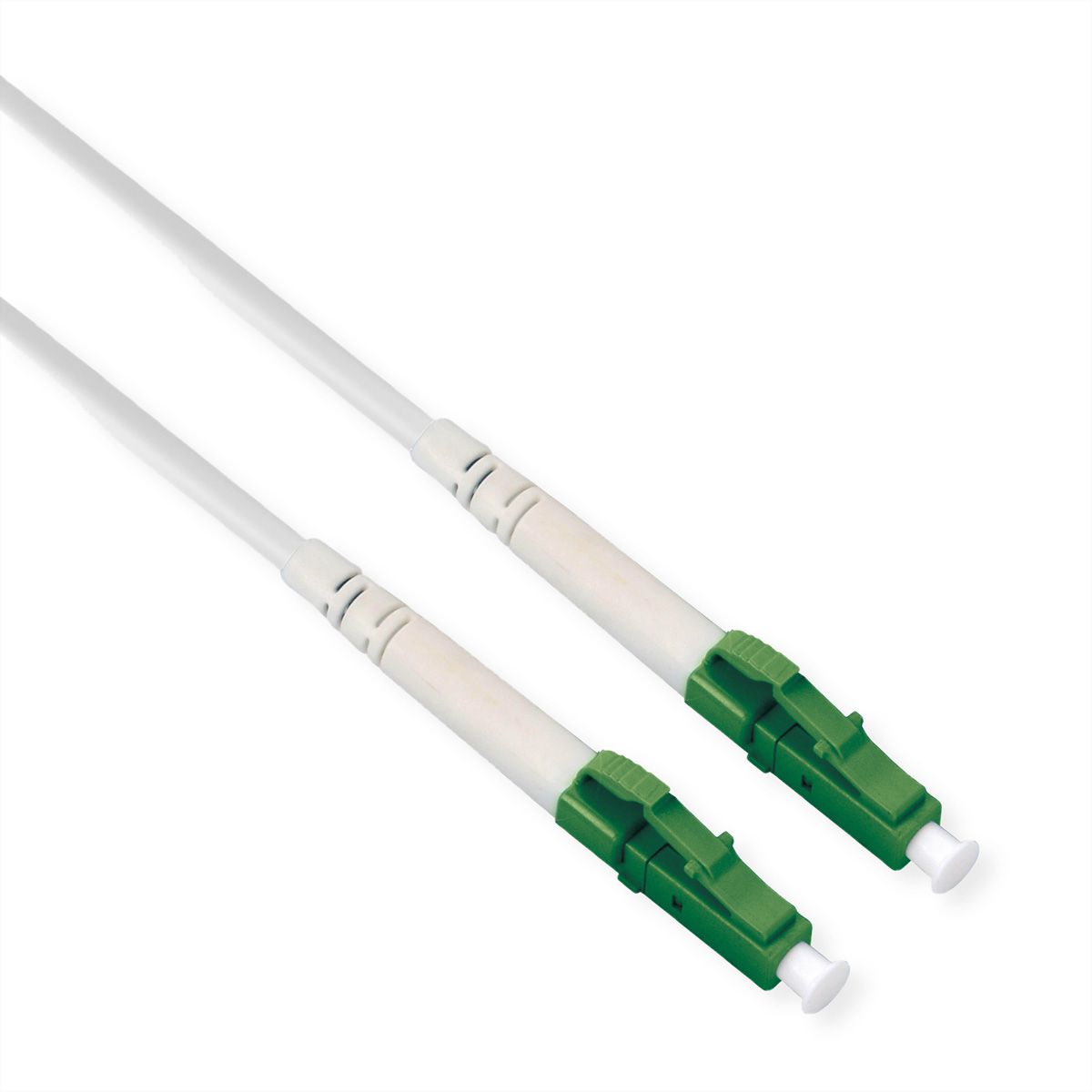 ROLINE Fibre Optic Jumper Cable 9/125µm, OS2, LC/LC, APC, simplex, LSOH, armoured, white, 3 m