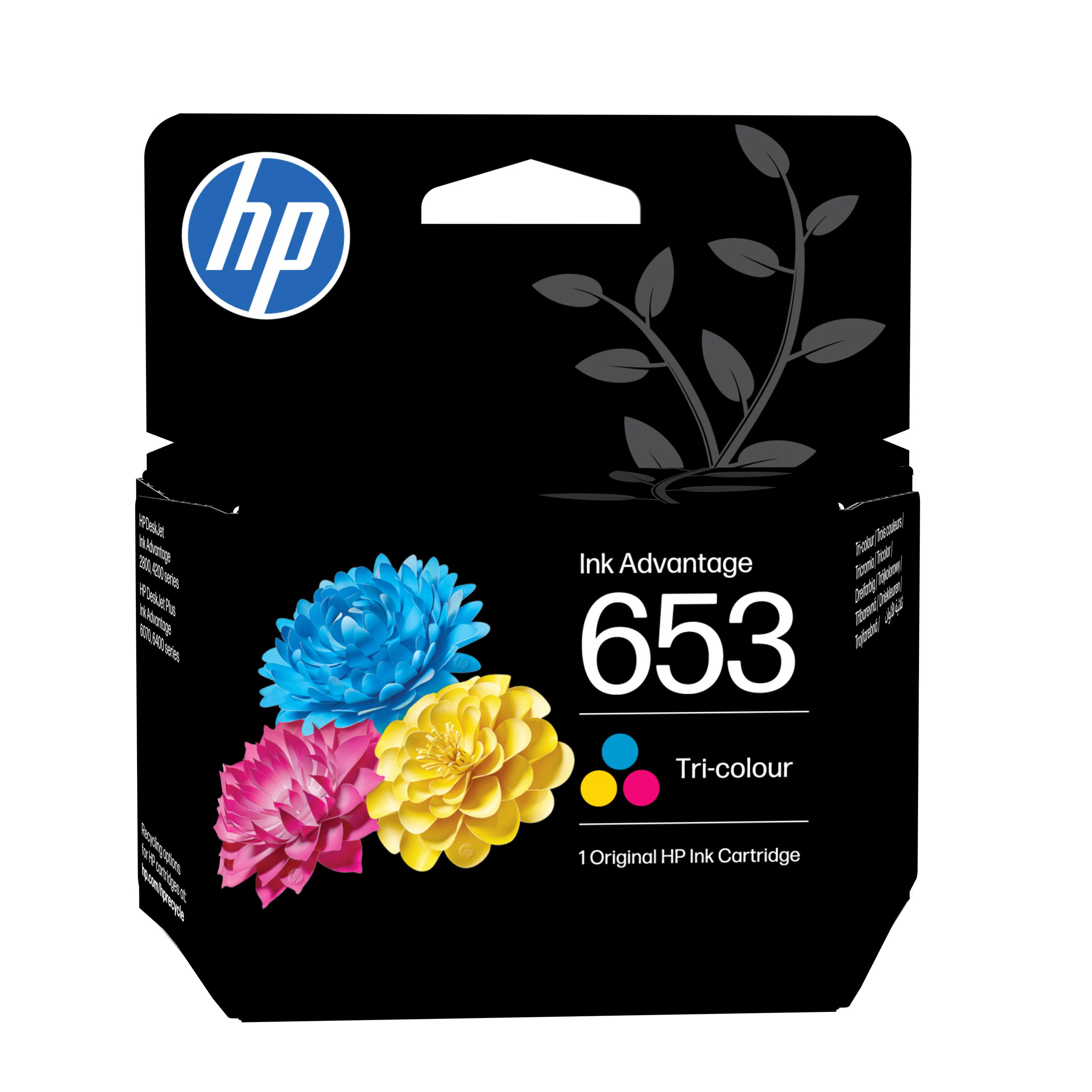 HP 653 originele Advantage drie-kleuren inktcartridge