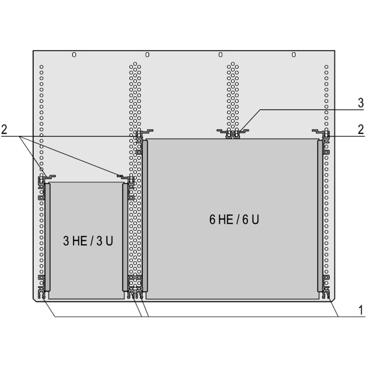 SCHROFF MultipacPRO, Euroboard Mounting Kit for EN 60603 Connector, 2 U