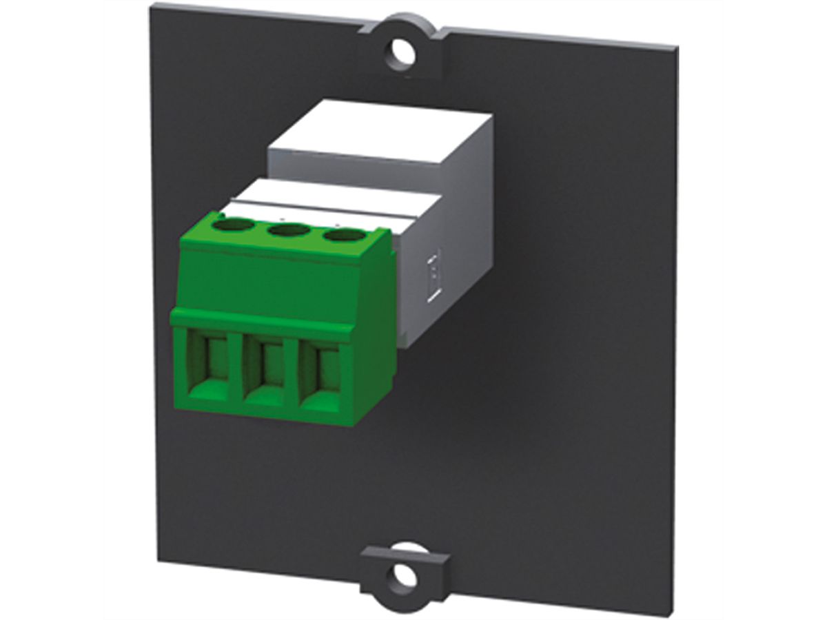 BACHMANN frame mini jack 3.5mm stereo, Screw terminal