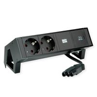 BACHMANN DESK2 2xprotective contact USB C, USB Charger 30W 0.2m GST18 black