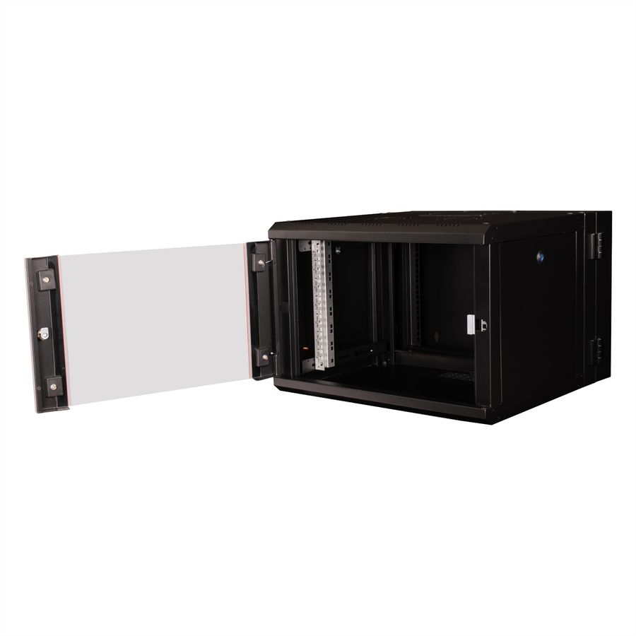ROLINE 19-inch wall-mounted housing Pro 7 U, 600x600 WxD two-piece swivelling black