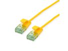 ROLINE RM UTP DataCenter Patchkabel Cat.6A (Klasse EA), extra dun, geel, 2 m