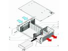 SCHROFF CPCI-systeem voor insteekbare voeding, horizontaal, 2 HE, 4 gleuven