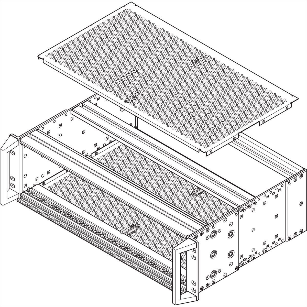 SCHROFF EuropacPRO Cover Plate for Bolting to Rugged Side Panel, 84 HP, 175 mm
