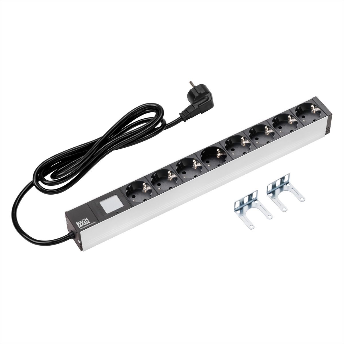 BACHMANN BN0500 19" 1U 8x earthing contact, power measurement, earthing contact connection