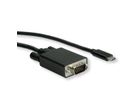 ROLINE USB Type C - VGA Cable, M/M, 1 m