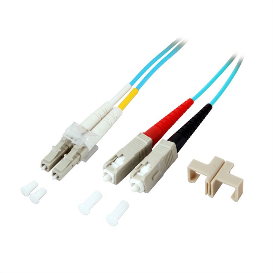 Quality LWL-Kabel duplex 50/125µm OM3, SC/LC, 7,5m