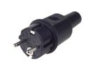 BACHMANN solid rubber plug, French system, IP44, black