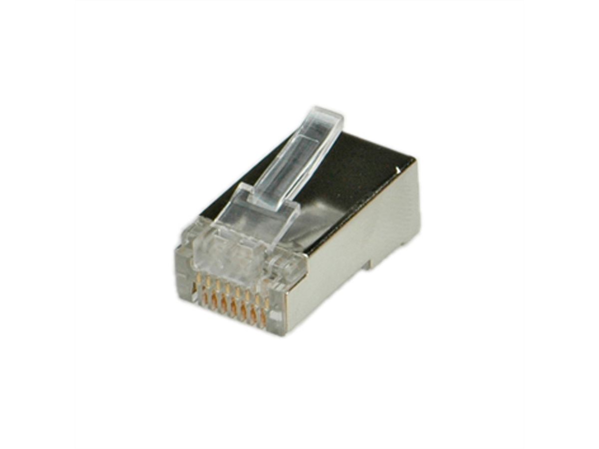 ROLINE Cat.5e (Class D) Modular Plug, 8p8c, STP, for Stranded Wire, 10 pcs.