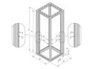SCHROFF Eurorack kast zonder deuren, 47 U 2198H 600W 800D, RAL 7021/7035