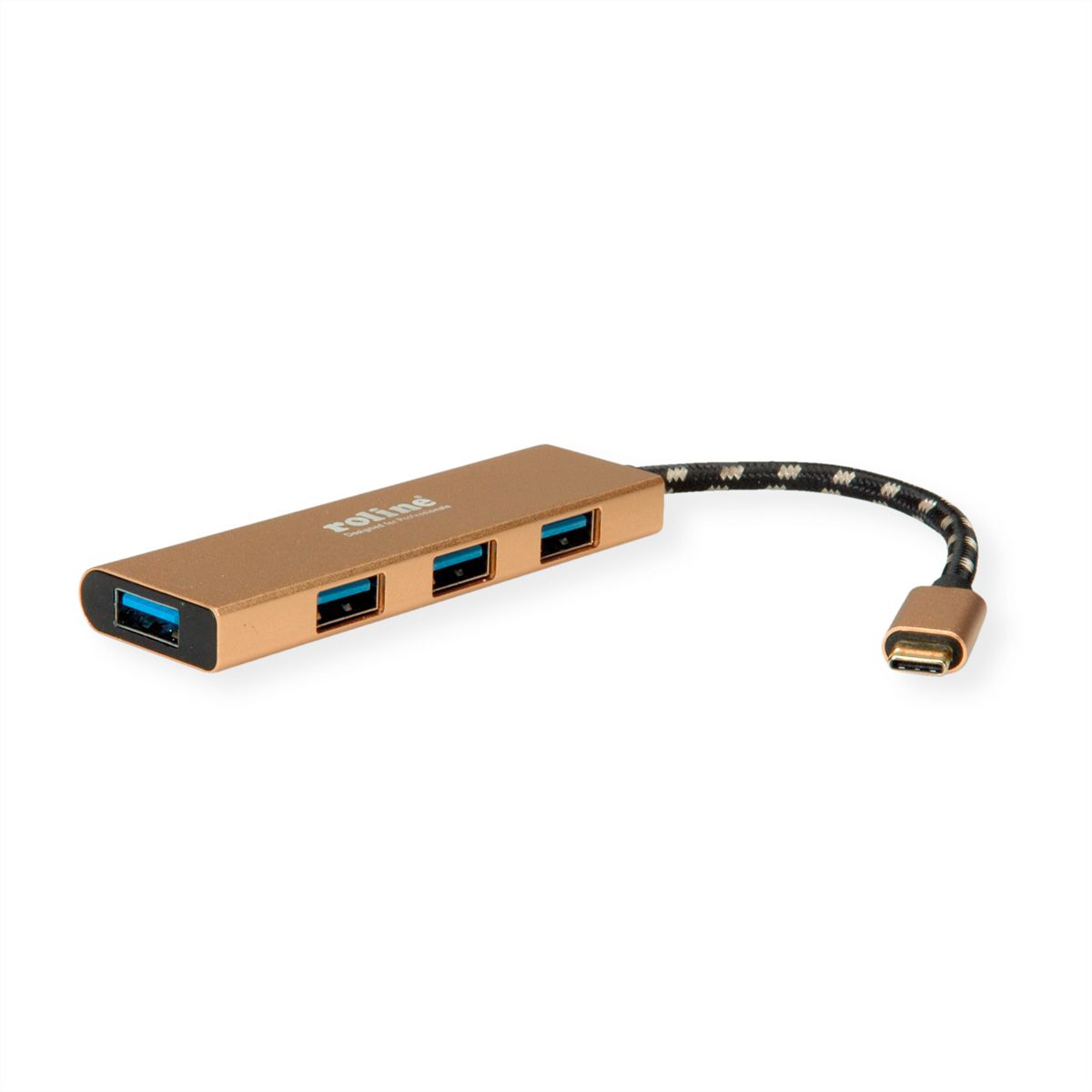 ROLINE GOLD USB 3.2 Gen 1 Hub, 4 poorts, type C aansluitkabel