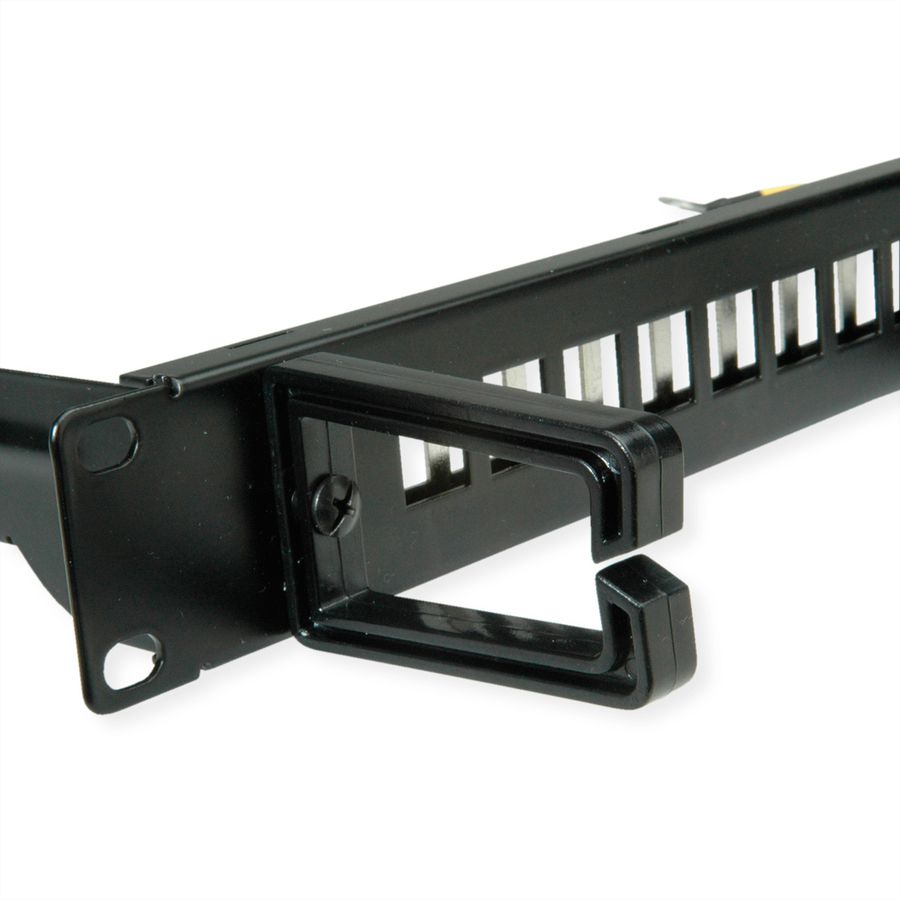 ROLINE 19" keystone patchpaneel, 16P, afgeschermd, zwart