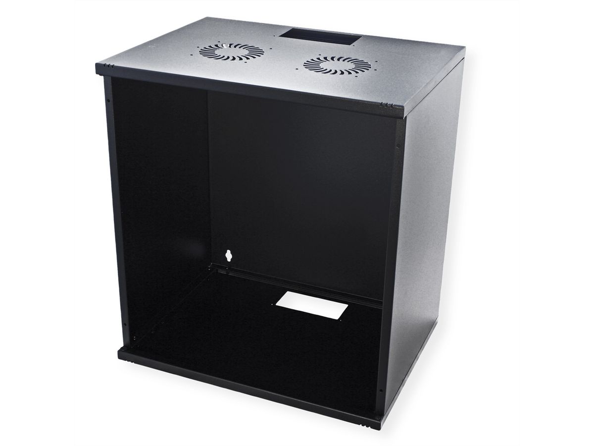 ROLINE 19-inch wandbehuizing Basic 12 U, 540x400 BxD Bouwpakket zwart