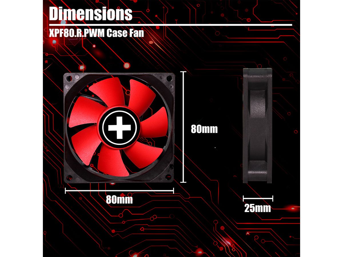 Xilence XPF80.R.PWM 80mm PWM Case Fan, 4PIN