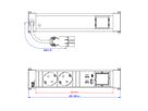 BACHMANN POWER FRAME M 2xCEE7/3, 1xUSB A&C 22W 1xCM 0.2m GST18