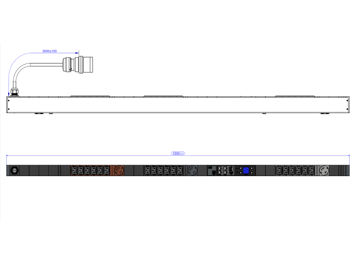 BACHMANN BN3500 18xC13 3xCEE7/3, Meting per fase, diff meting