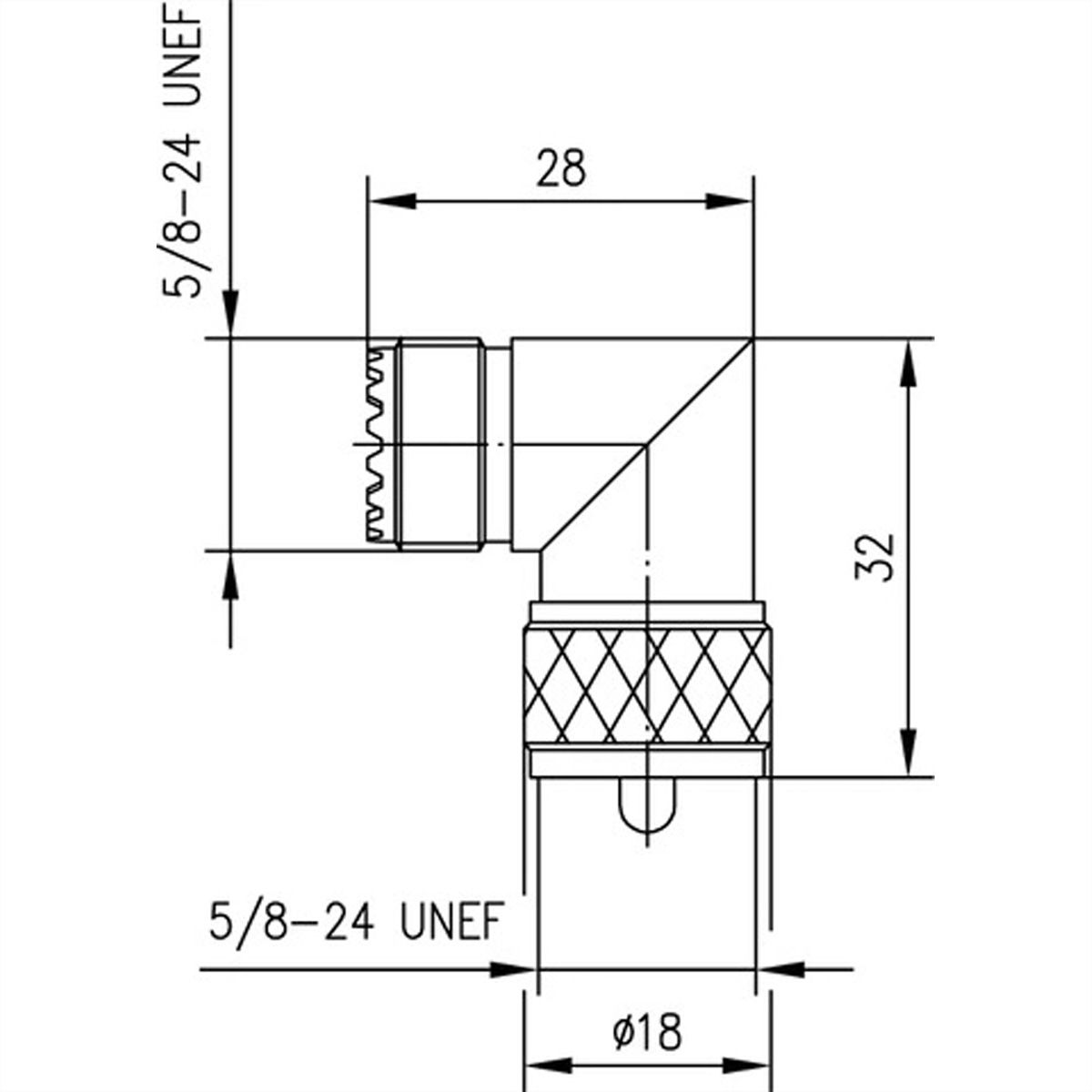 TELEGÄRTNER UHF-Winkelverbinder, Stecker / Buchse