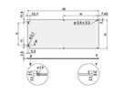 SCHROFF voorpaneel, afgeschermd, zijdelings scharnierend, 3 HE, 84 HP, 2,5 mm, Al, vooraan geanodiseerd, achteraan geleidend