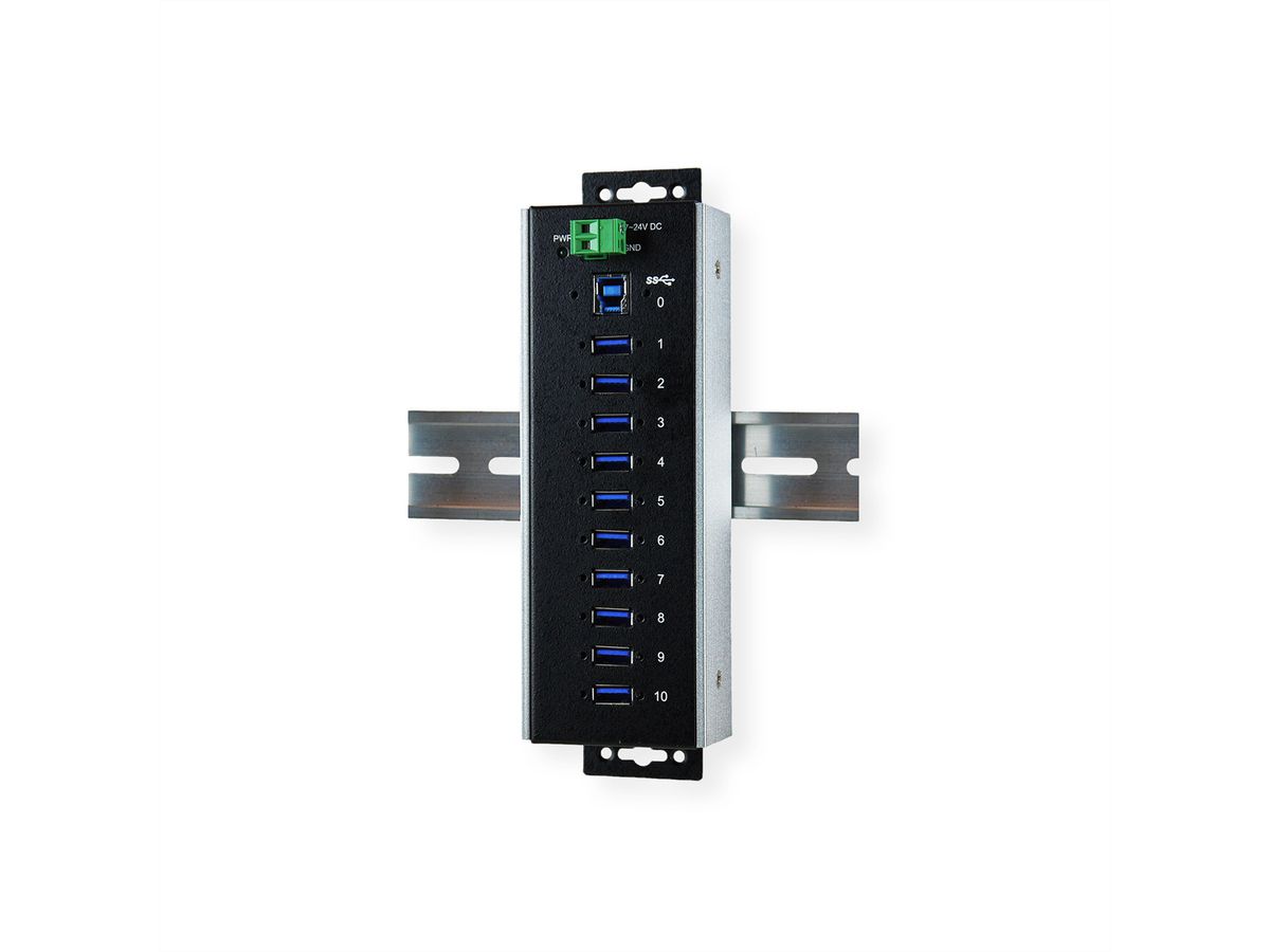 EXSYS EX-1110HMVS-WT 10-poorts USB 3.2 Gen1 HUB 15KV ESD Surge Protection voor langdurige temperaturen