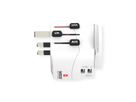 Skross PRO Light USB 2A - World with USB C cable, worldwide