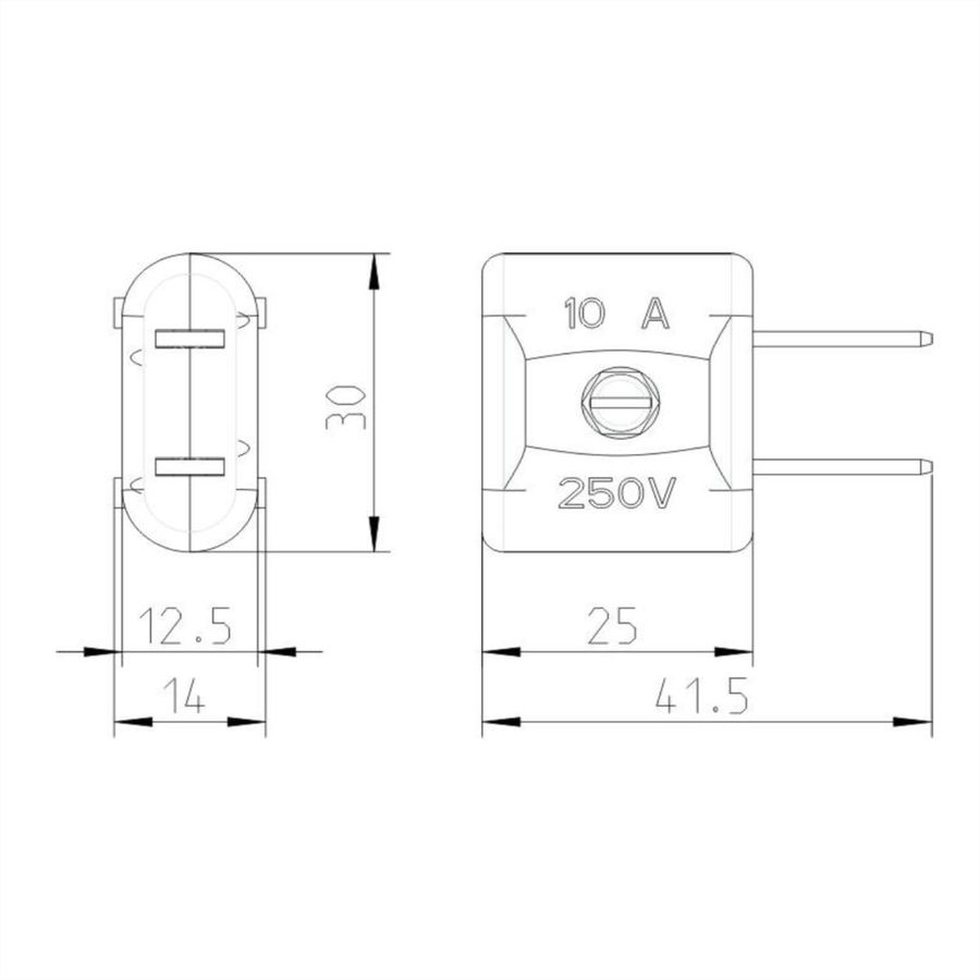 BACHMANN USA plug 2-pole, non-polarised thermoset