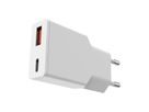 VALUE USB Charger mit Euro-Stecker, 2 Ports Typ A+C, 20W