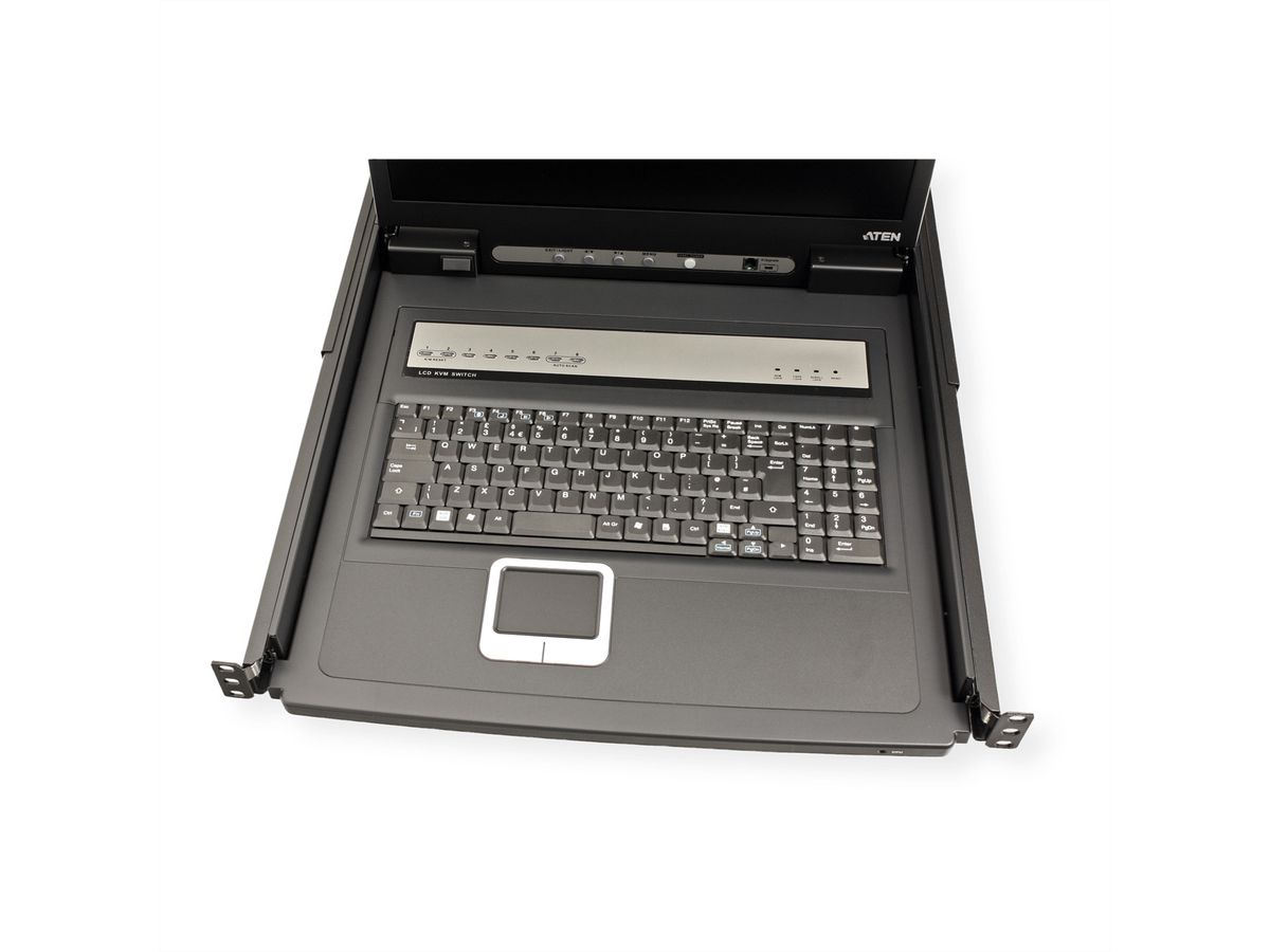 ATEN CL1308N KVM switch, 48 cm TFT, VGA, PS/2-USB, 8-poorts, FR-Layout