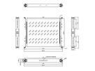 VALUE 19" 1U Extendable Sliding Shelf for Cabinets, 420 x 700 mm, max. load 25 kg