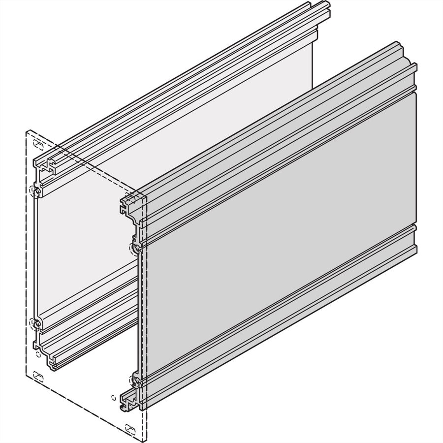 SCHROFF Insteekmodule kadertype Geëxtrudeerde zijwand, 6 HE, 160 mm, Rechts