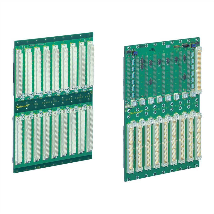 SCHROFF VMEbus J1/J2 Backplane, 6 U, 7 Slots