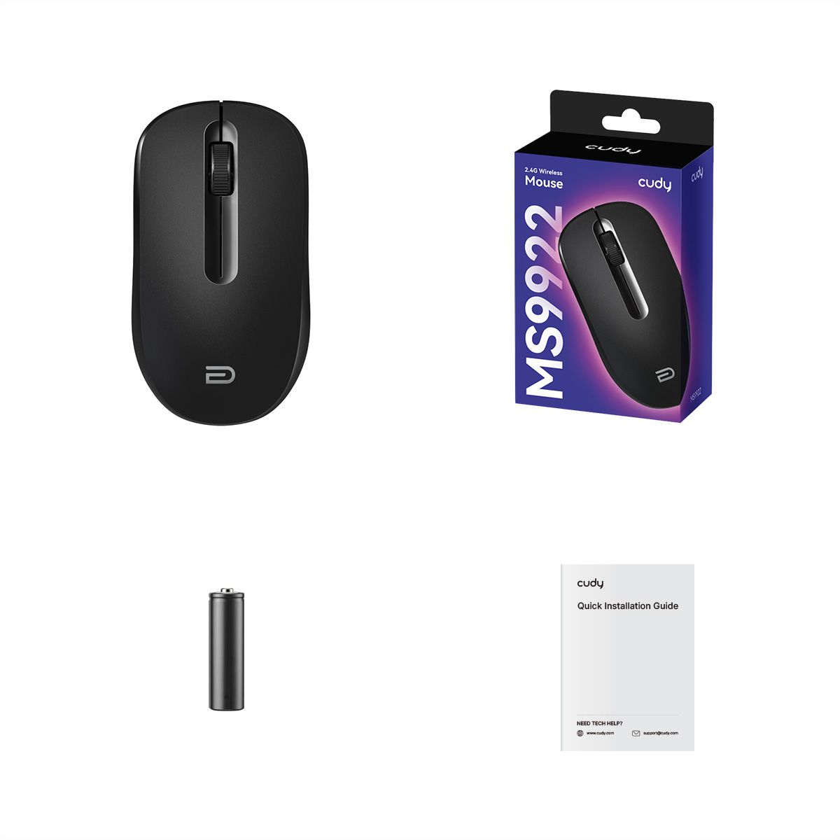 CUDY MS9922_Black 2.4G Wireless Mouse