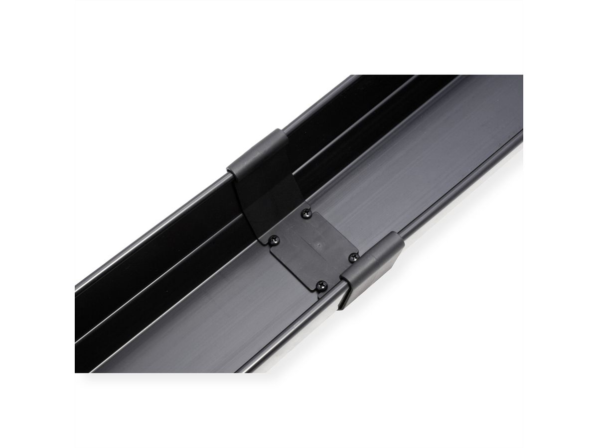 ROLINE Easy2Open kabelgoot, Montage onder tafel, zwart, 85,8 cm