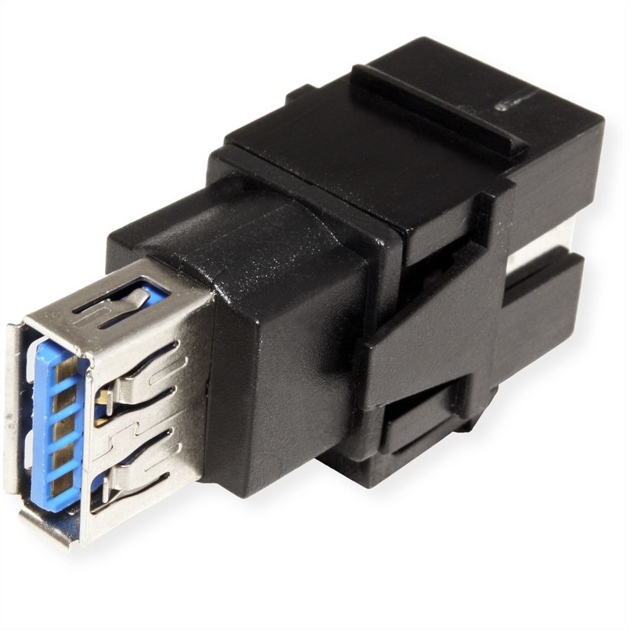 BACHMANN Keystone USB 3.0 koppeling B/A female-female zwart