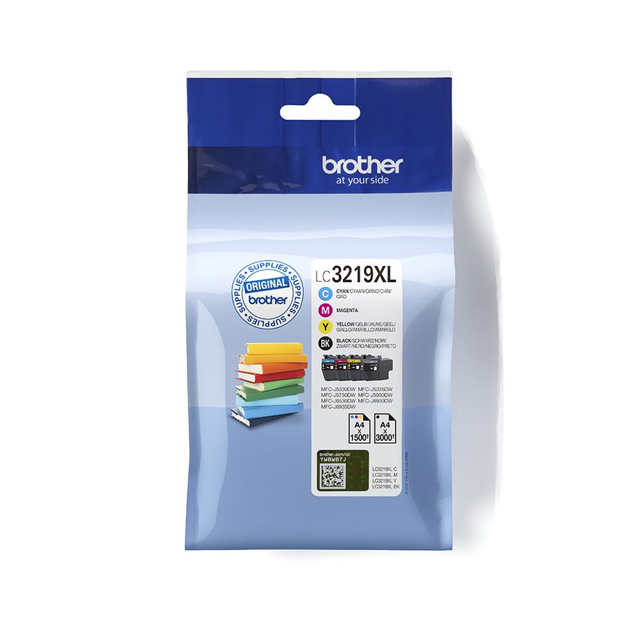Brother LC3219XLVAL tonercartridge 4 stuk(s) Origineel Zwart, Cyaan, Magenta, Geel