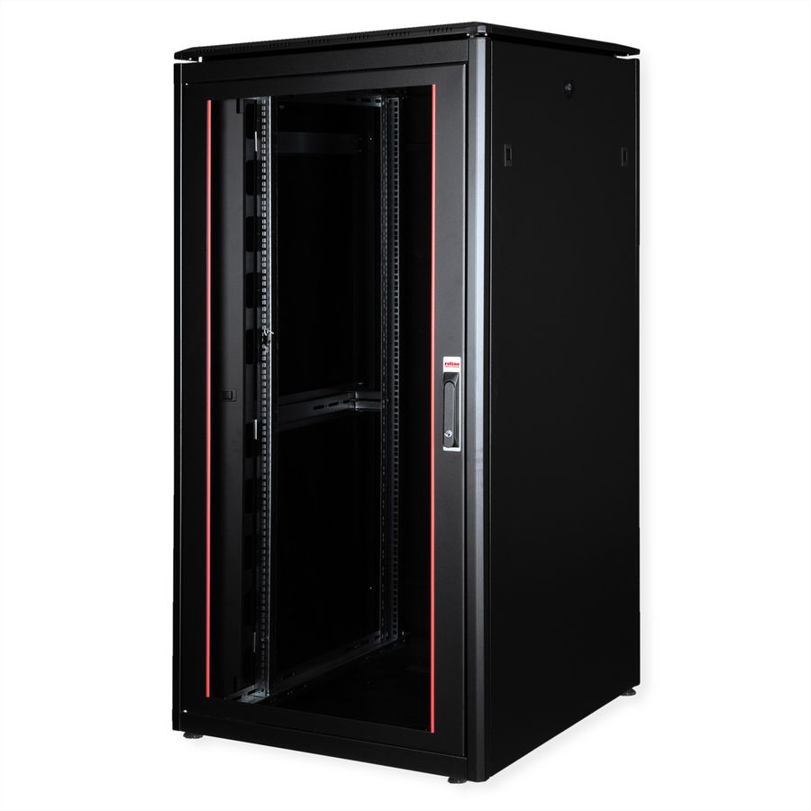 ROLINE 19-inch netwerkkast Pro 32 U , 800x800 BxD Glazen deur zwart