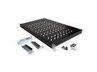 ROLINE 19-inch plank 1 U, instelbaar 700 mm diep 50 kg zwart