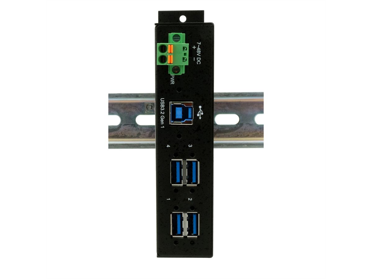 EXSYS EX-1185HMVS-2 4-Port Metall USB 3.2 Gen1 mit 15KV ESD Überspannungs-Schutz