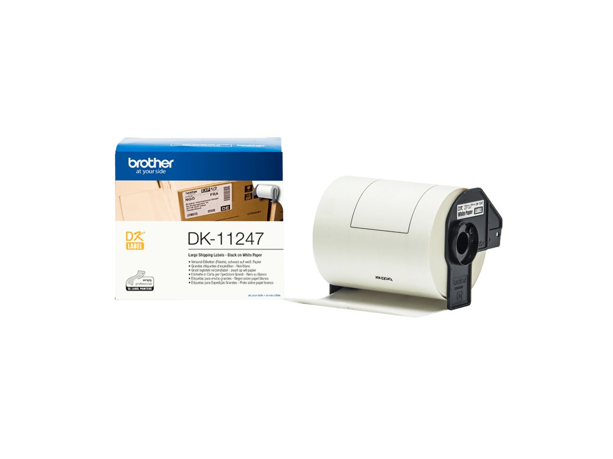 Brother DK-11247 label-making tape Black on white