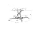 VALUE Universal Projector Ceiling Mount, up to 13.5 kg, black