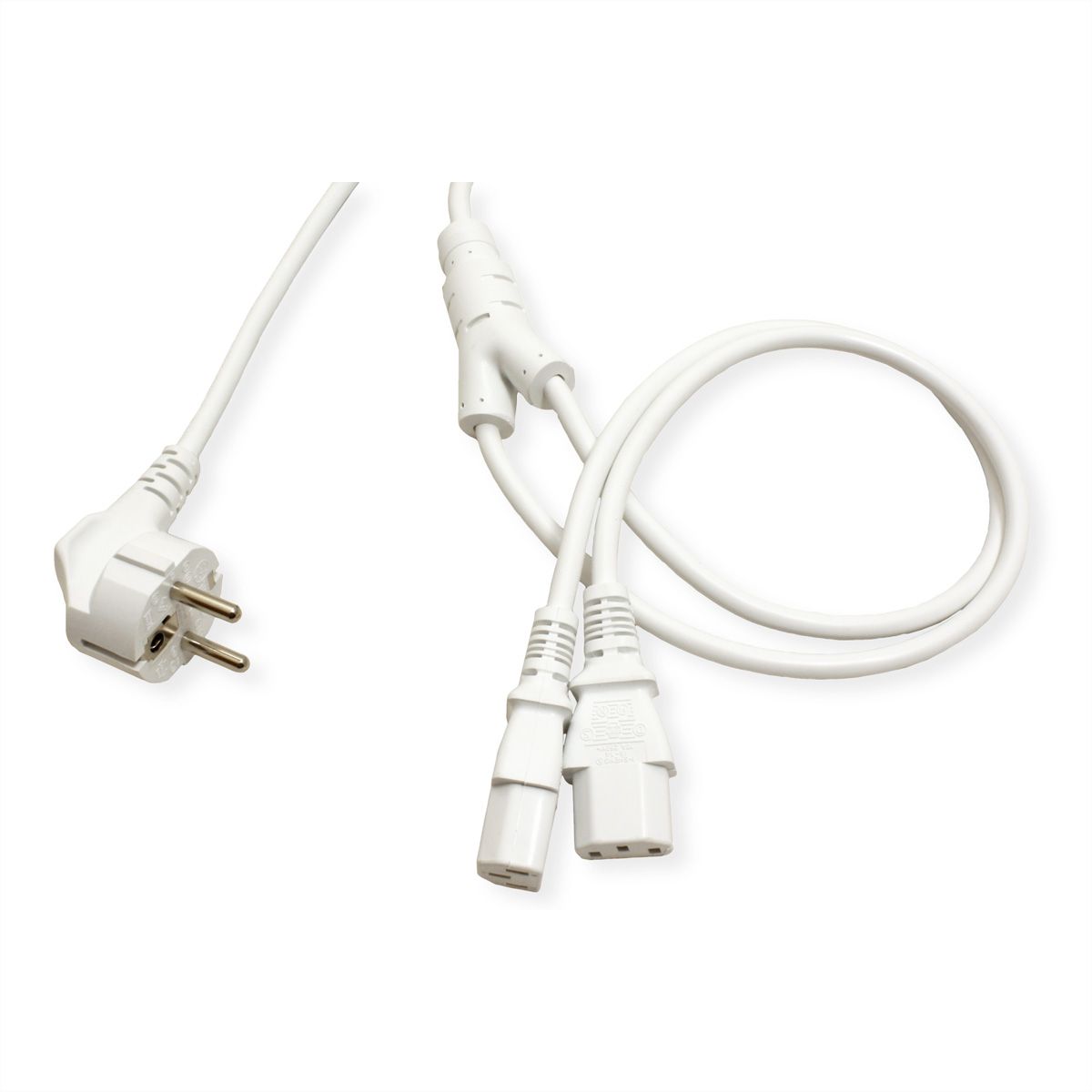 ROLINE Y stroomkabel, wit, 2 m