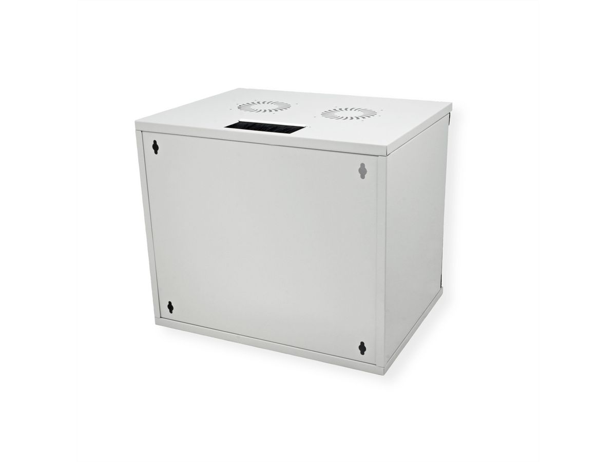 ROLINE 19-inch wall-mounted housing Basic 9 U, 540x400 WxD kit grey